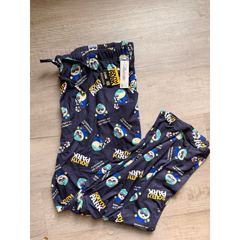 NWT MENS South‎ Park Men's Cartman You Will Respect My Authority Pajamas 3xl